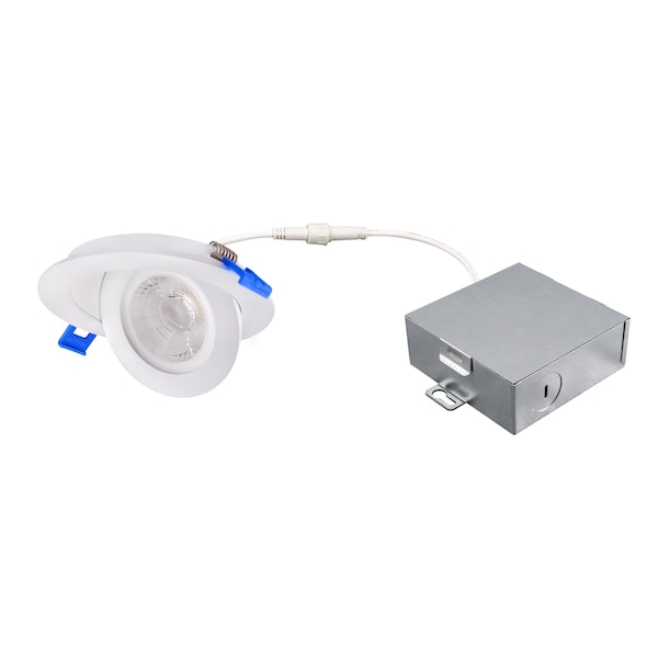 Designers Fountain 3in White 4000K Canless Remodel Directional Wall Wash Gimbal Integrated LED Recessed Light Kit EV35062RFGWH40 - main